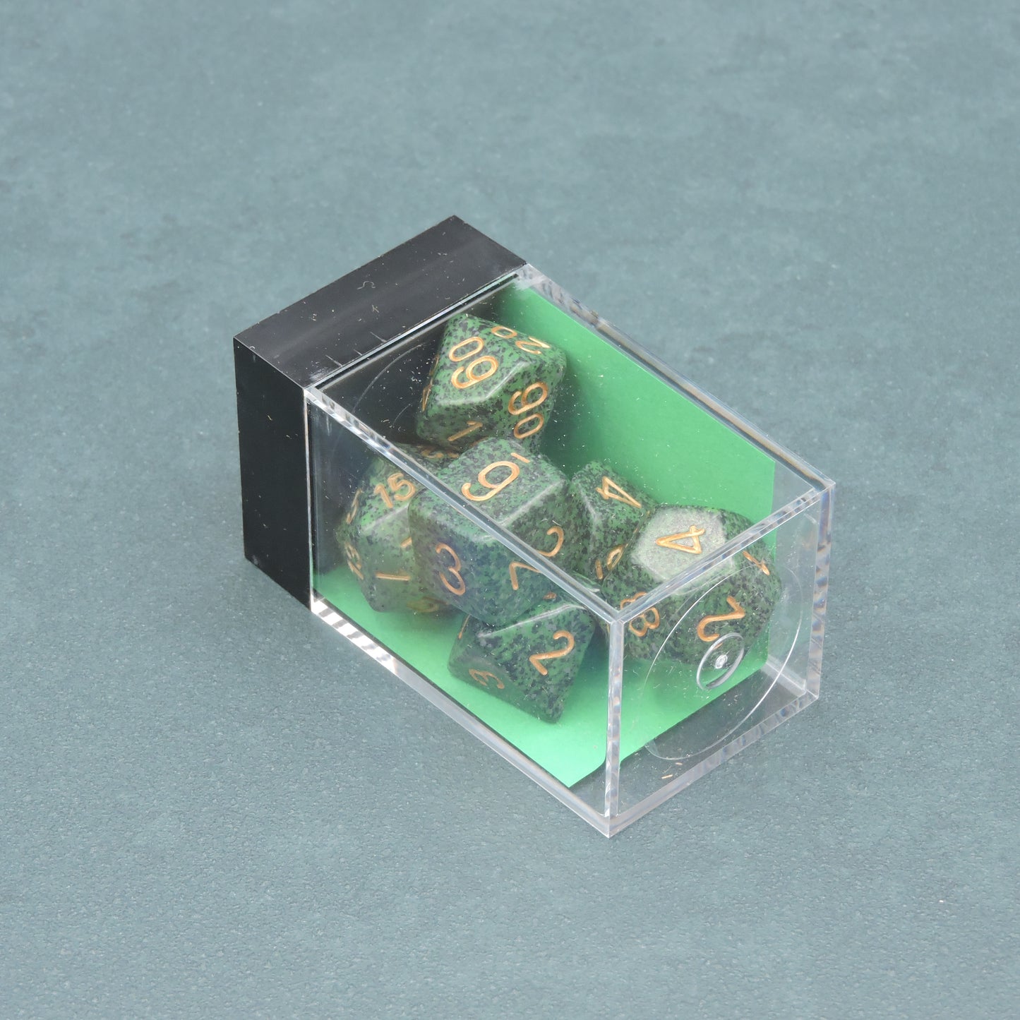 Golden Recon Speckled Polyhedral 7-die Set