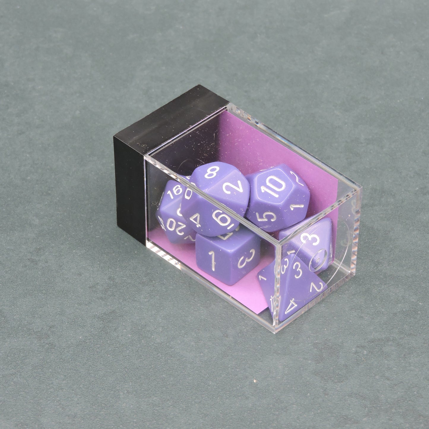 Purple w/ white Opaque Polyhedral 7-die Set