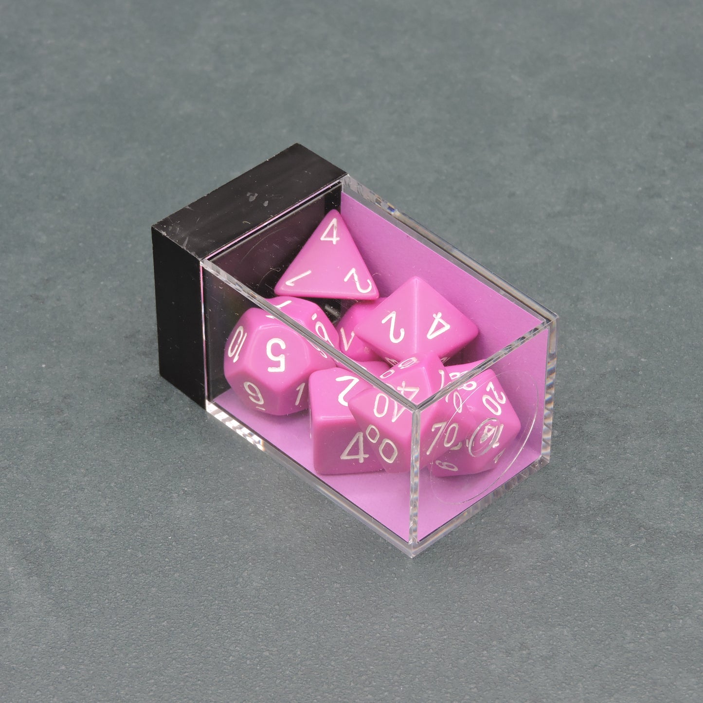 Light Purple w/ white Opaque Polyhedral 7-die Set