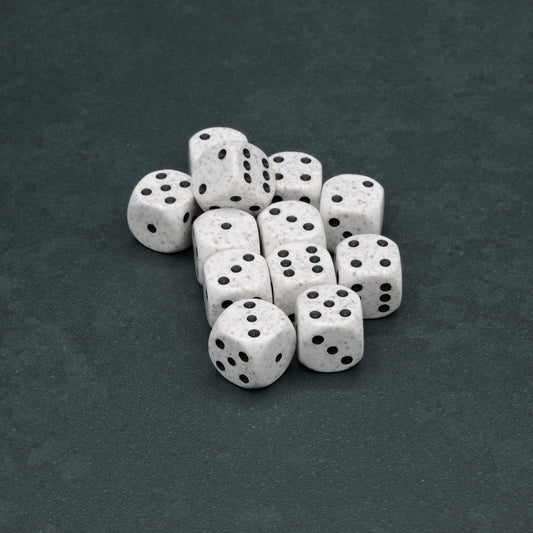 Arctic Camo Speckled 16mm d6 Dice Block (12 dice)