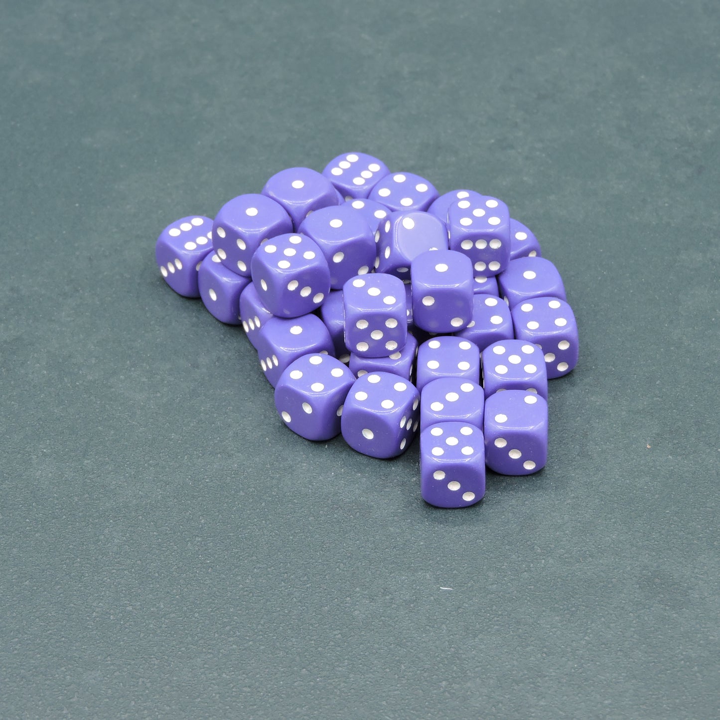 Purple w/ white Opaque 12mm d6 Dice Block (36 dice)