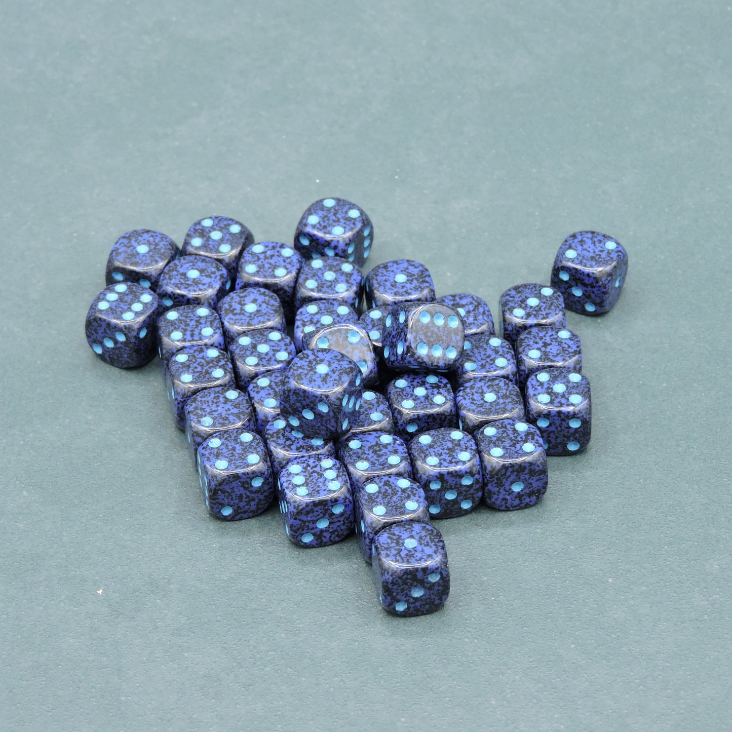 Cobalt Speckled 12mm d6 Dice Set (36 dice)