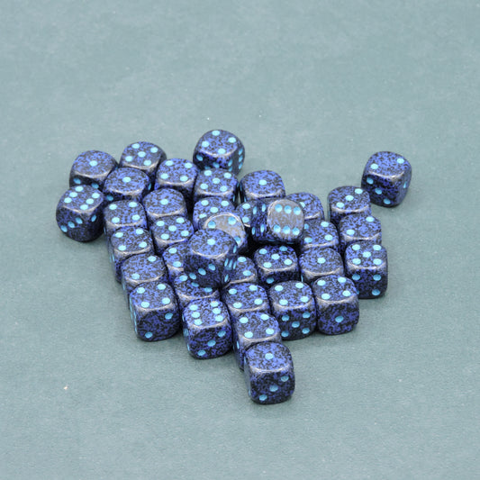 Cobalt Speckled 12mm d6 Dice Set (36 dice)