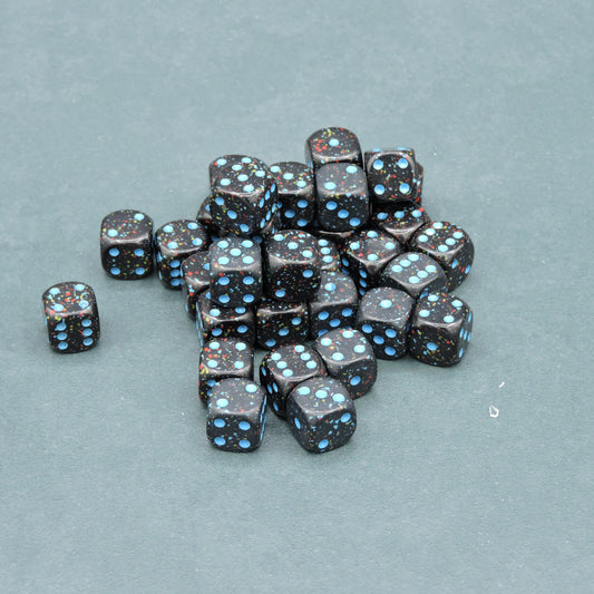 Blue Stars Speckled 12mm d6 Dice Block (36 dice)