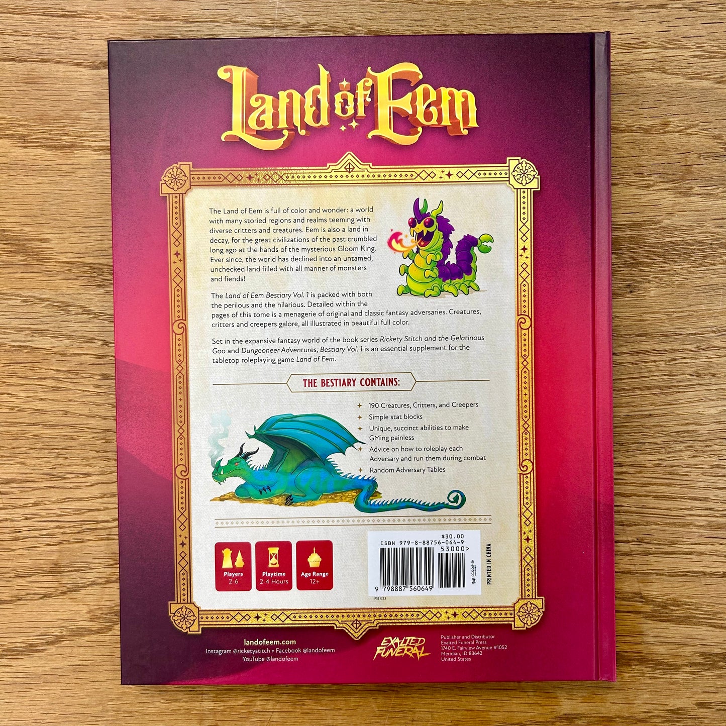 Land of Eem: Bestiary Volume One