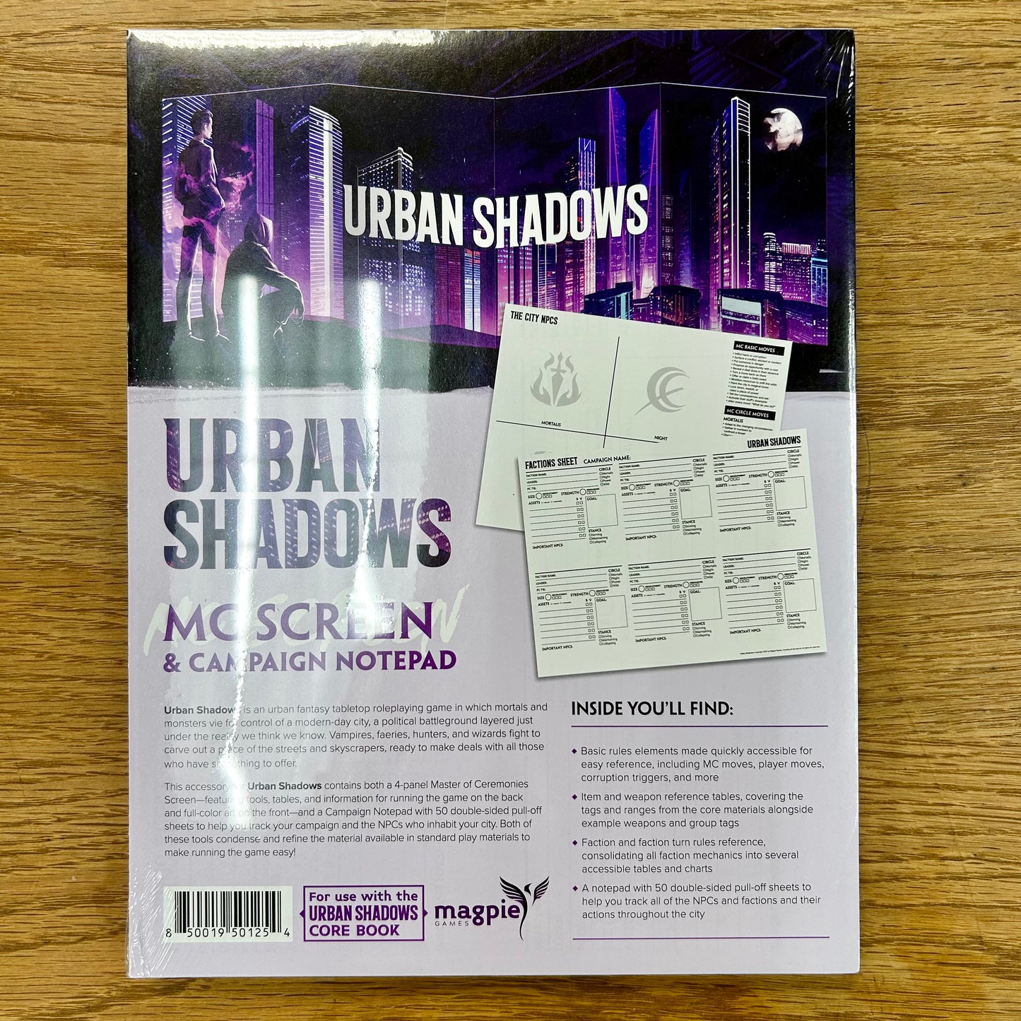 Urban Shadows 2e: MC Screen & Campaign Notepad