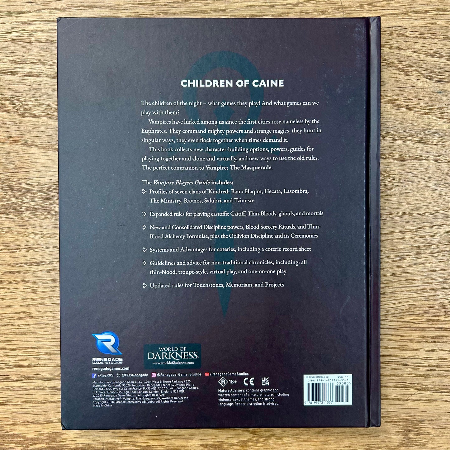 Vampire the Masquerade: Players Guide