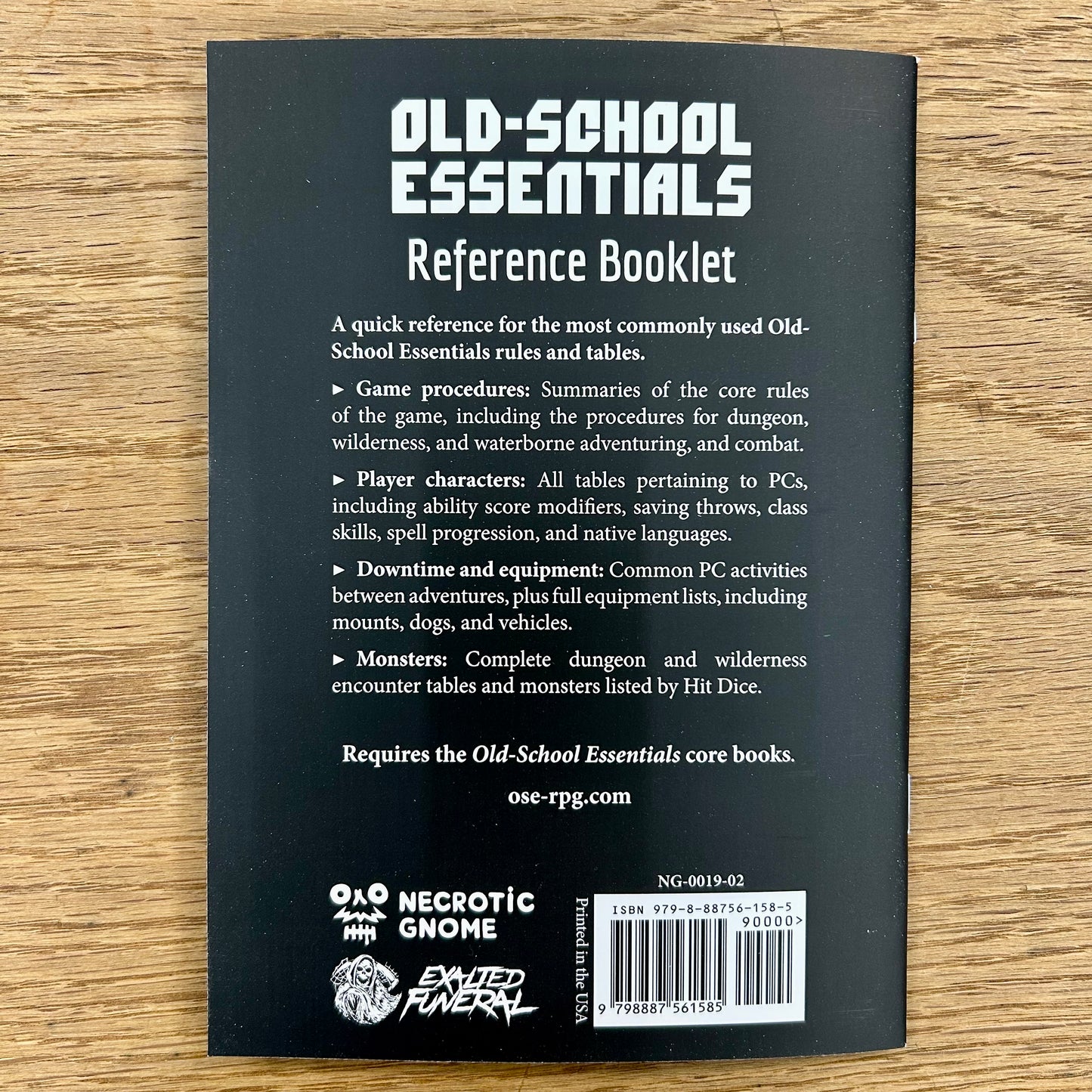 Old-School Essentials Reference Booklet