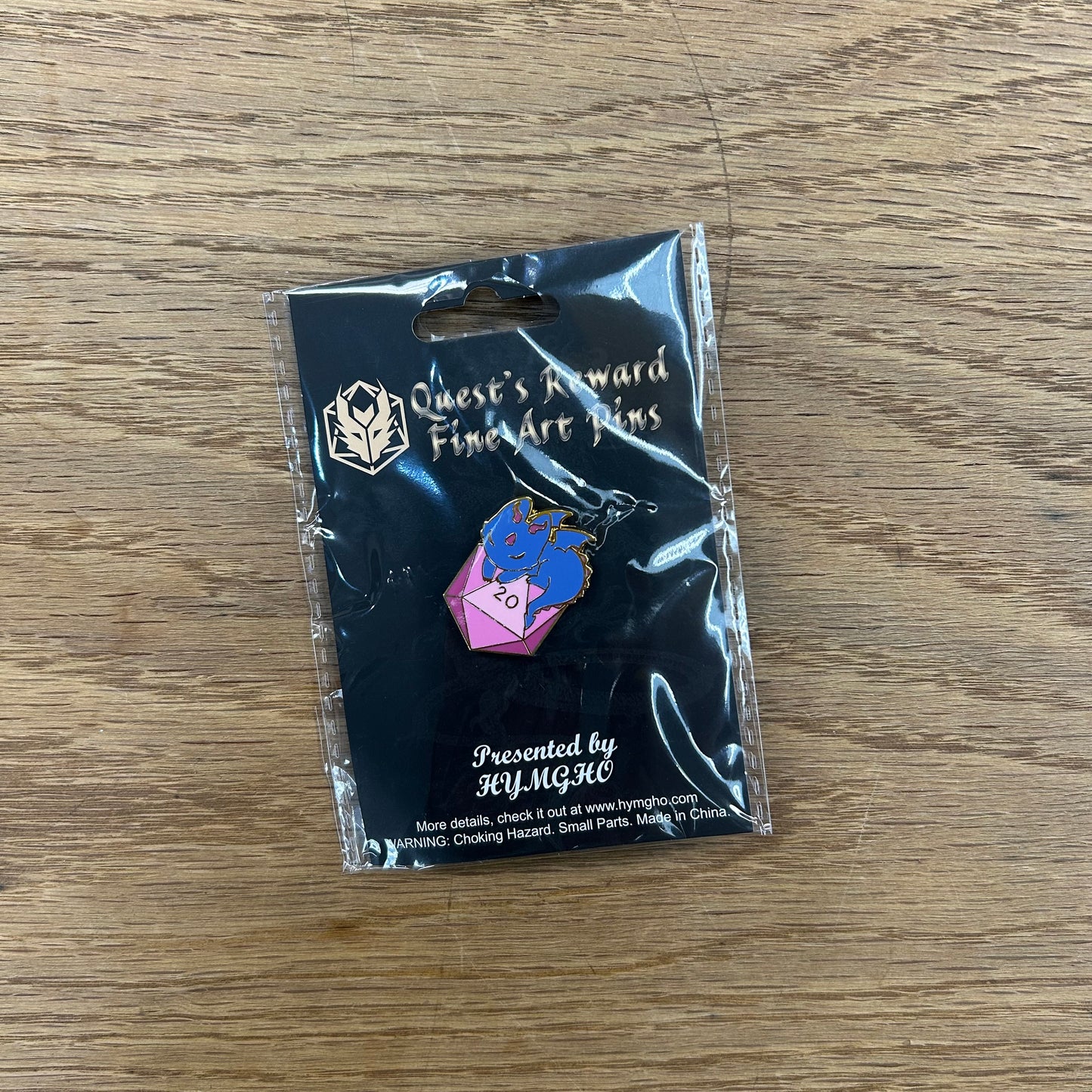 Dragon w/ d20 Pin