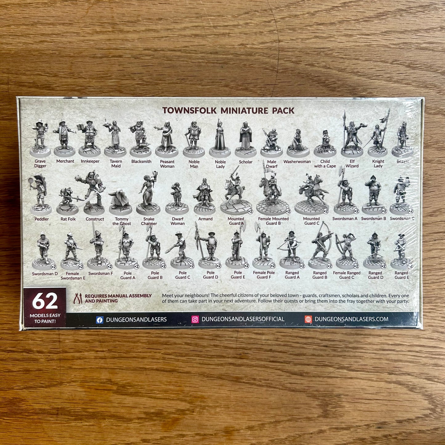 Dungeons & Lasers: Townsfolk Miniature Pack