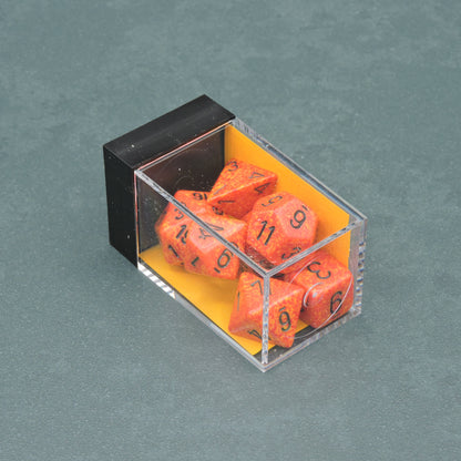 Fire Speckled Polyhedral 7-die Set