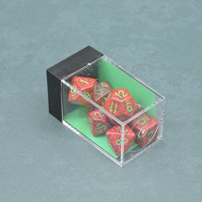 Strawberry Speckled Polyhedral 7-die Set