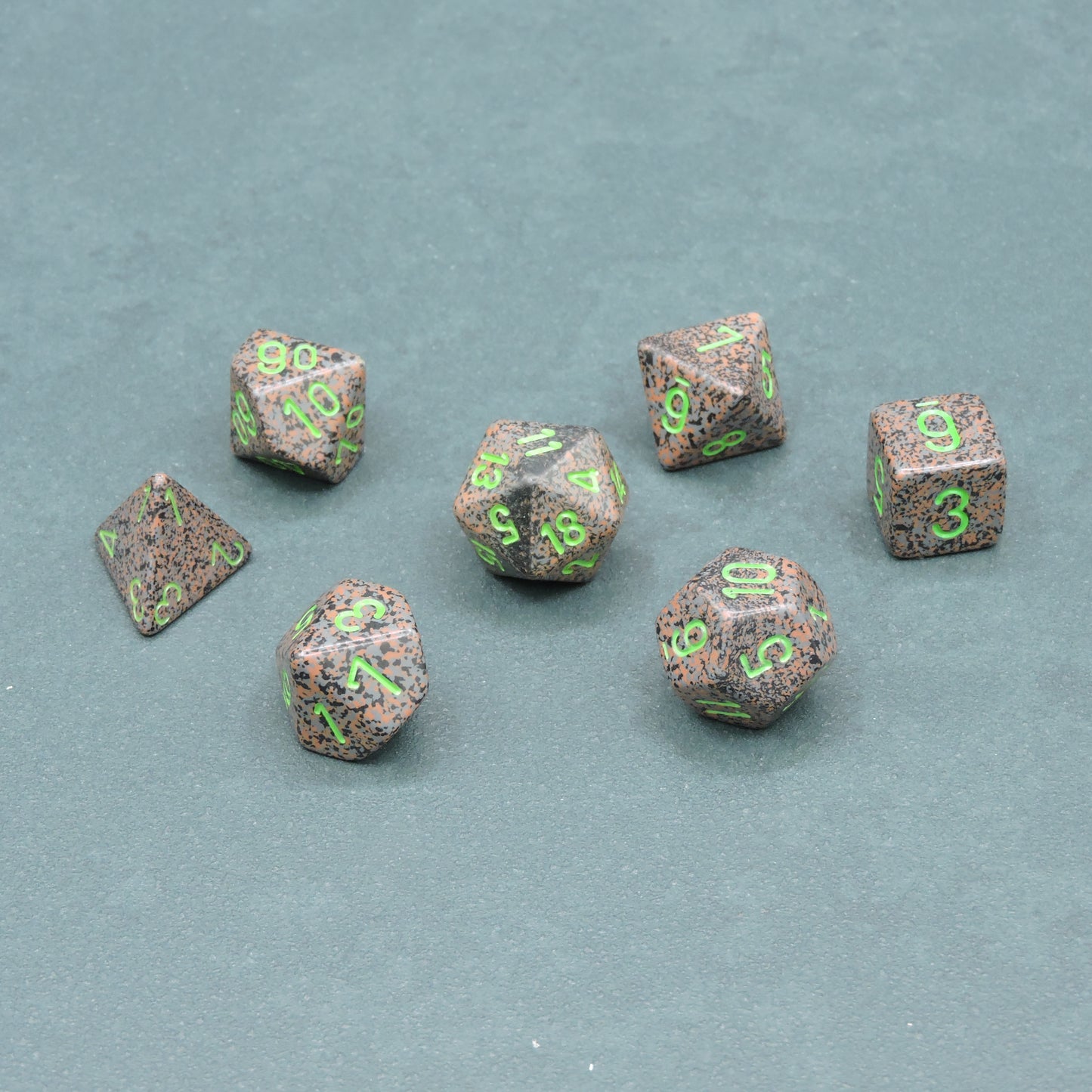 Earth Speckled Polyhedral 7-die Set