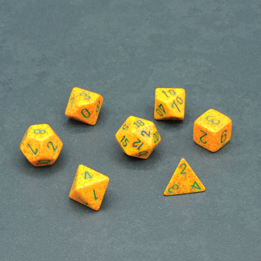 Lotus Speckled Polyhedral 7-die Set