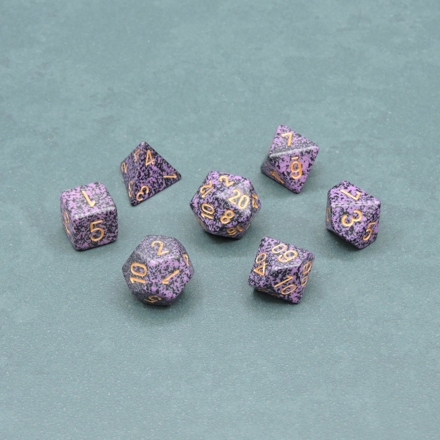 Hurricane Speckled Polyhedral 7-die Set