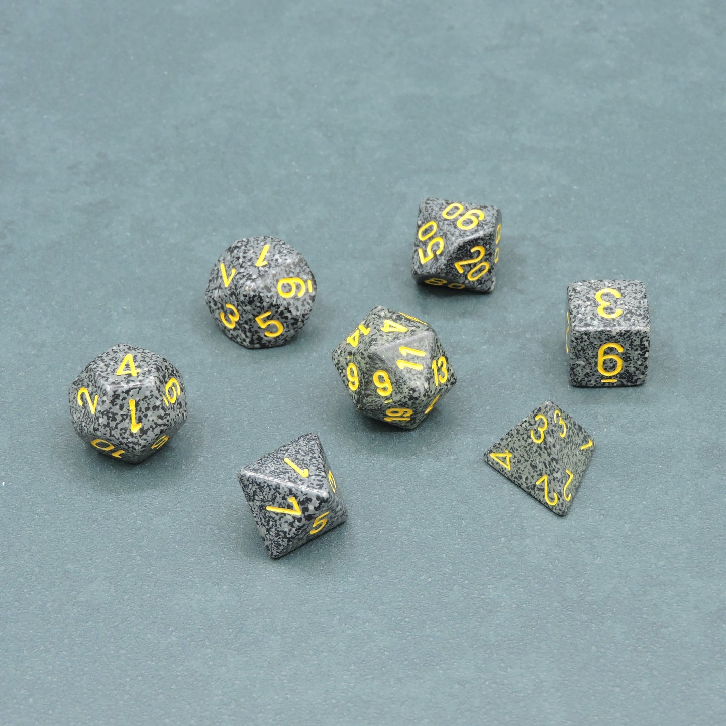 Urban Camo Speckled Polyhedral 7-die Set