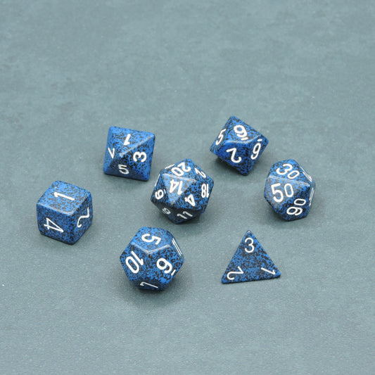 Stealth Speckled Polyhedral 7-die Set