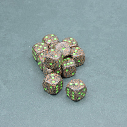 Earth Speckled 16mm d6 Dice Block (12 dice)