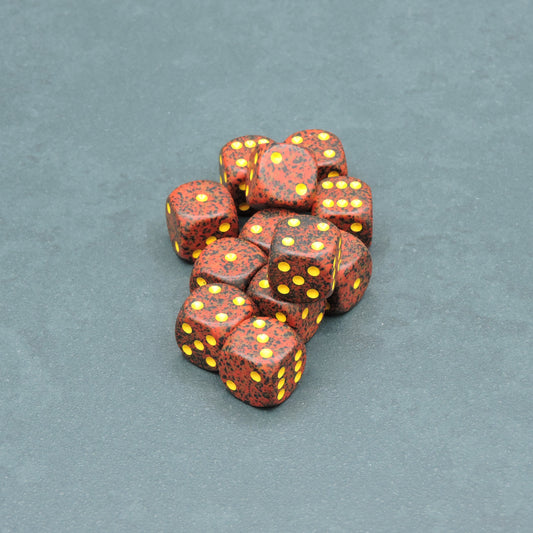 Mercury Speckled 16mm d6 Dice Block (12 dice)