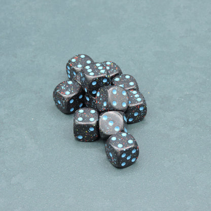 Blue Stars Speckled 16mm d6 Dice Block (12 dice)