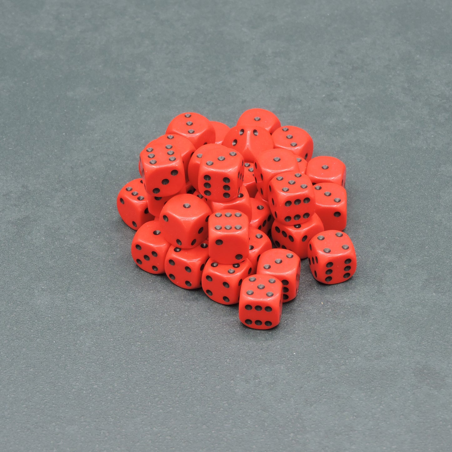 Red w/ black Opaque 12mm d6 Dice Block (36 dice)