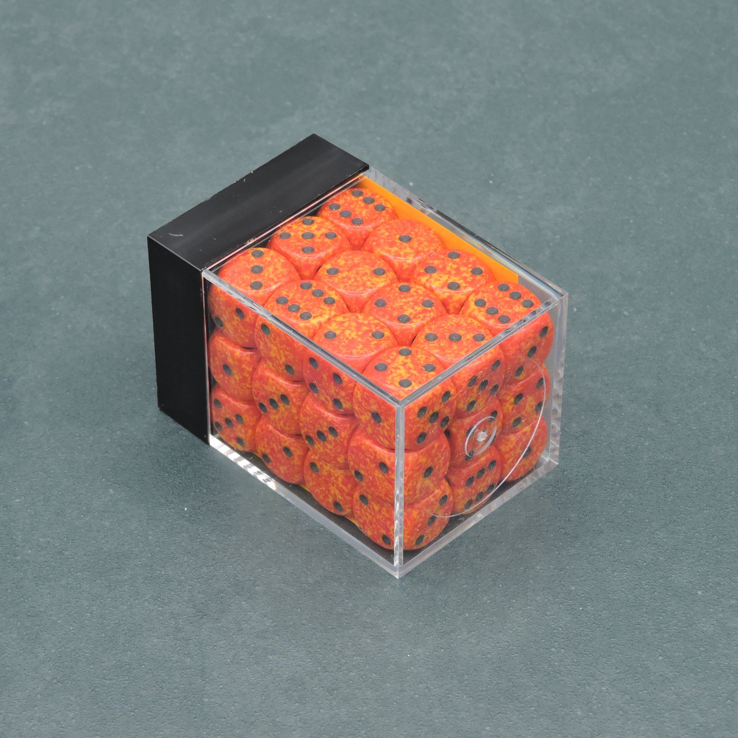 Fire Speckled 12mm d6 Dice Block (36 dice)