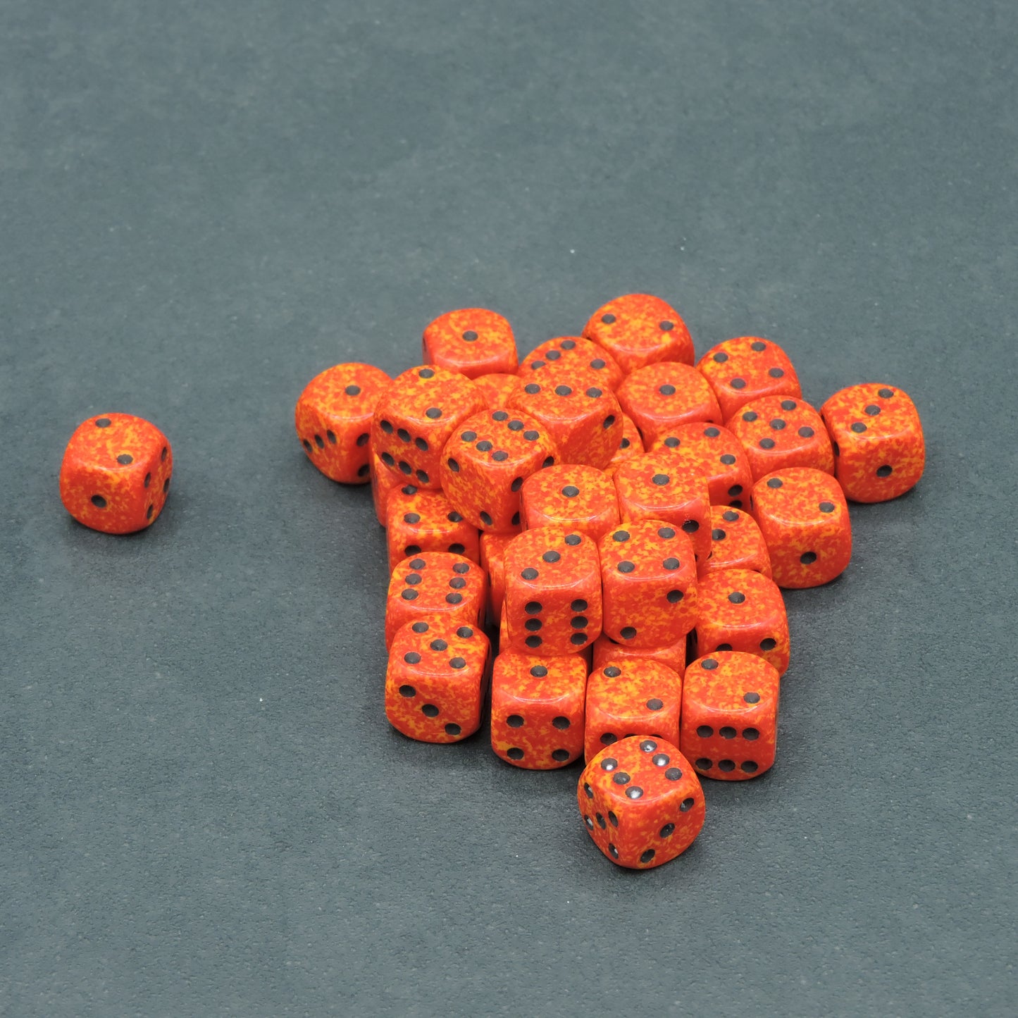 Fire Speckled 12mm d6 Dice Block (36 dice)