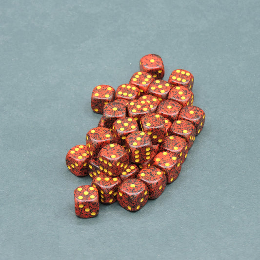 Mercury Speckled 12mm d6 Dice Block (36 dice)