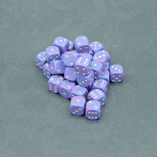 Silver Tetra Speckled 12mm d6 Dice Block (36 dice)