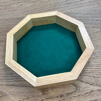 10” Wood Dice Tray (Octogon)