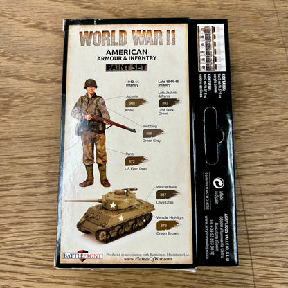 World War II Paint Set: American Armour & Infantry