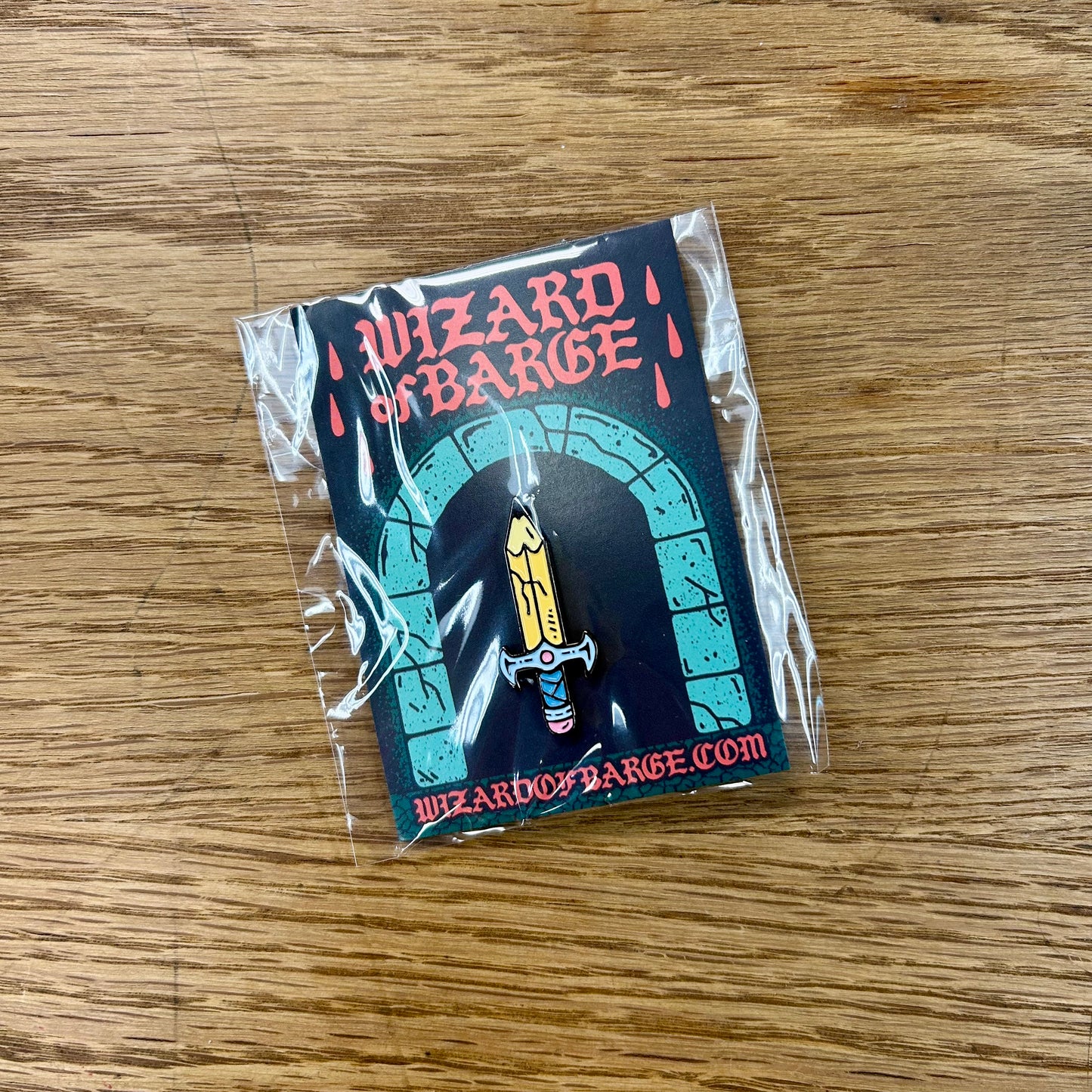 Pencil Sword Enamel Pin