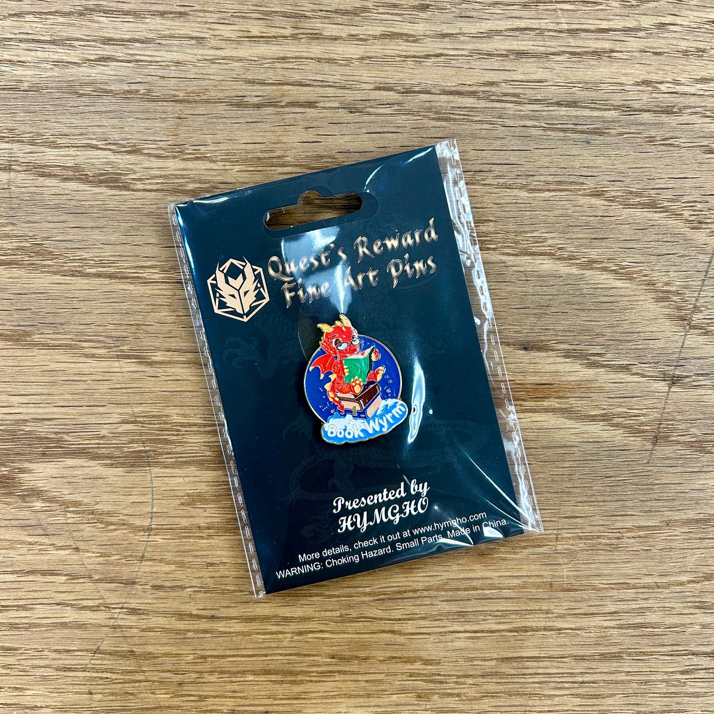 Book Wyrm Pin