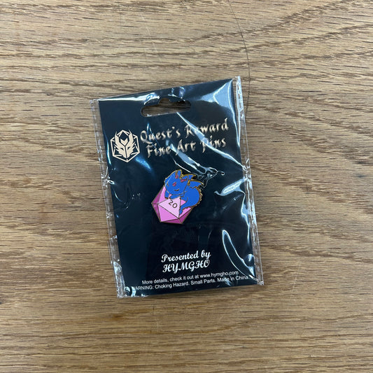 Dragon w/ d20 Pin