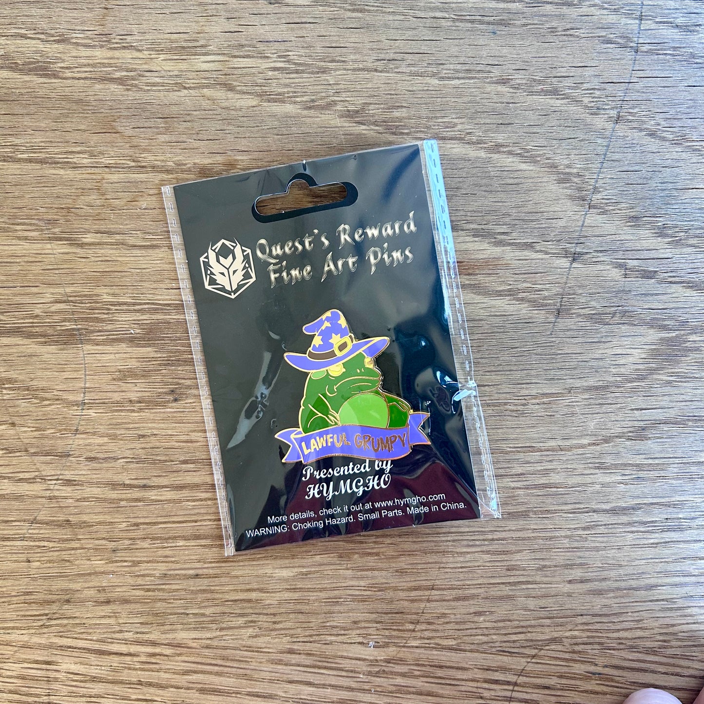 Lawful Grumpy Toad Pin