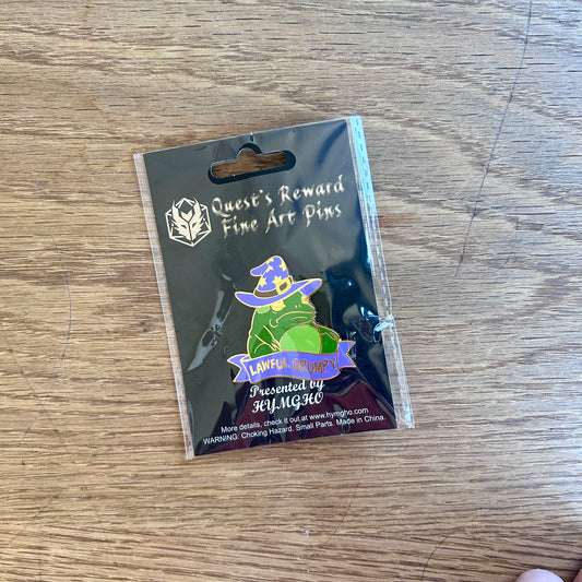 Lawful Grumpy Toad Pin