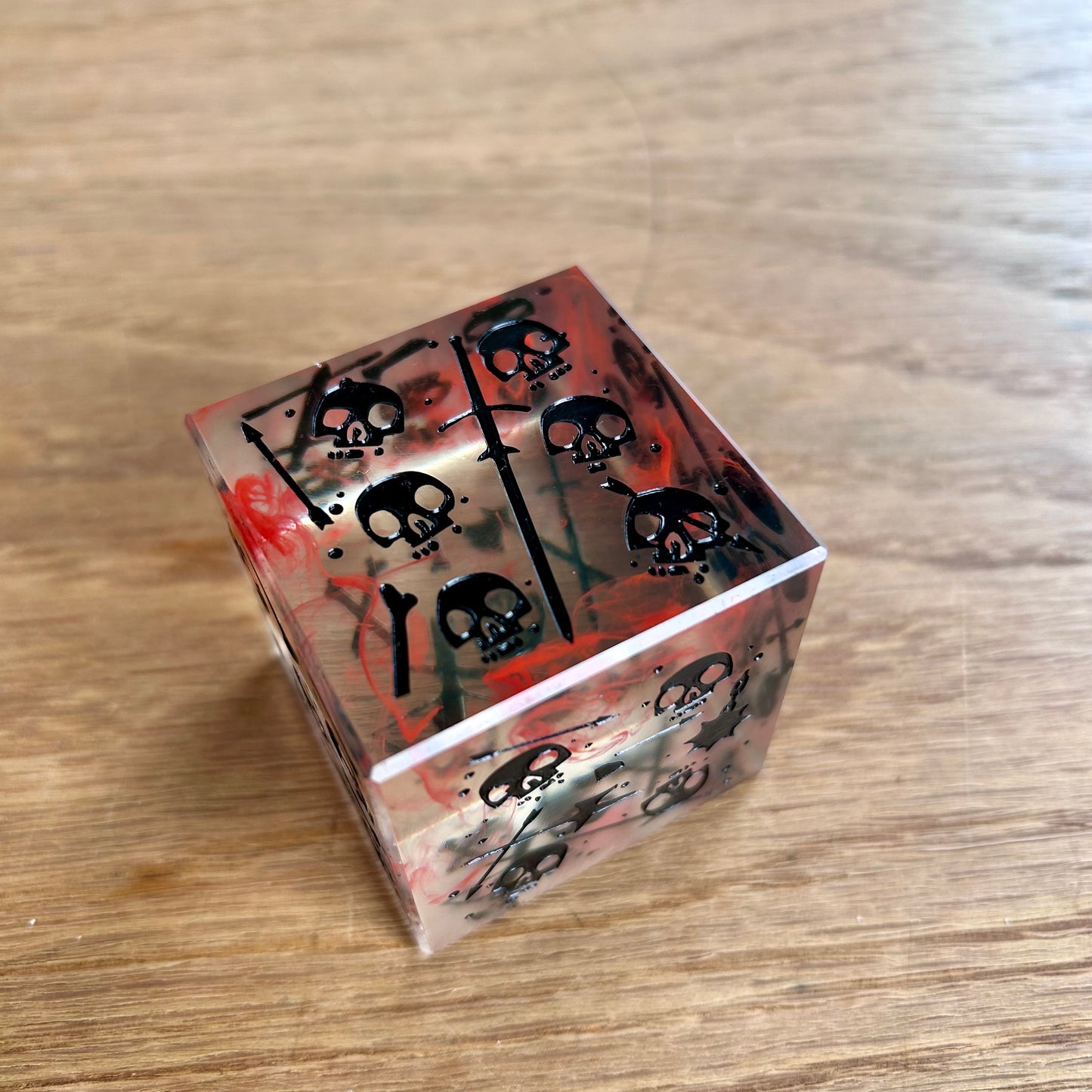 Gelatinous Cube Die (Blood Black)